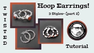 3 Simple Hoop Earring Designs #2:  A Silversmithing Tutorial