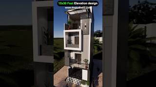 Modern Elevation Idea 😍 15x30 House plan #design #shorts