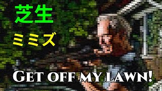 【芝生のミミズ】Get off my lawn! ”俺の芝生から出ていけ！”【裏庭パッティンググリーン】