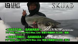 至極のサワラロッド！ SKC75M+ミノーSP / SKS70MH+ブレードジグSP　レジットデザイン　スクアド SKUAD