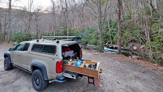 The ULTIMATE Truck Bed Camping rig - Fly Fishing Road Trip North Carolina!