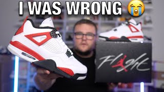 I WAS WRONG about AIR JORDAN 4 RED CEMENT REVIEW