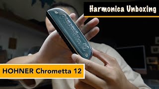 Unboxing HOHNER Chrometta 12 - entry-level chromatic harmonica