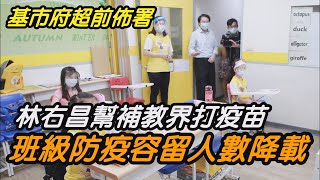 新聞 基隆|疫苗 施打|開學日 防疫|線上 英語教學|人數 減半|課程 補習班|中嘉新聞 2021|建構完整教育安全網-林右昌幫補教人員打疫苗 班級容留人數降載