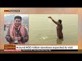 over 40 lakh take first holy dip as mahakumbh begins today