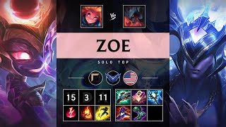 Zoe Top vs Aatrox: Legendary - NA Diamond Patch 14.24