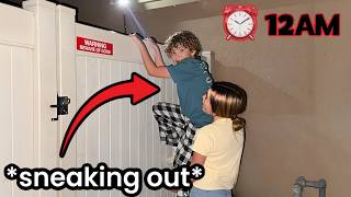 SNEAKING OUT of the HOUSE at 12AM with my LITTLE BROTHER 😱