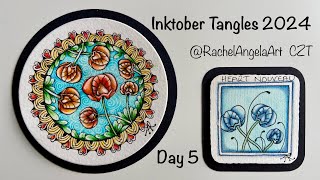 Day 5 - Inktober Tangles 2024 - Heart Nouveau by Romi Marks CZT