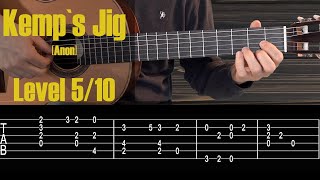 Kemp`s Jig - Renaissance Piece. Guitar Tutorial With Free Tabs/Sheet