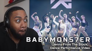 BABYMONSTER - DANCE PERFORMANCE VIDEO (Jenny from the Block) Reaction!