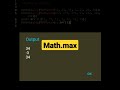 Math.max | javascript tutorial #shorts #javascript #html