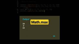 Math.max | javascript tutorial #shorts #javascript #html