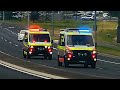 [NSW ambulance] Intensive Care+Medical Retrieval Ambulances transporting patients from Car VS Moto