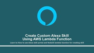 Create custom Alexa skill using AWS Lambda function | Promo Video | Tutorials Team