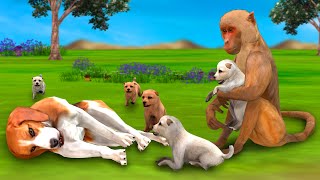 कुत्ते का पिल्ला की माँ बंदर Puppy Dog Ki Maa Bandar Ki Kahani Monkey Helps Puppy's Moral Story
