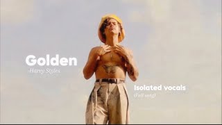 Golden by Harry Styles Isolated Vocals