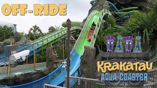 Krakatau Aqua Coaster Off-Ride Footage, Volcano Bay ProSlide Hydromagnetic Slide | Non-Copyright