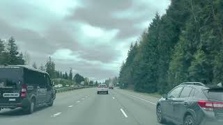 I-405 Driving from Bothell to Kirkland Washington State
