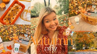 SYKSY VLOGI 🧡✨🍁 Syksy Picnic \u0026 Pumpkin Spice banaanileipä resepti