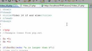 PHP Programming 16 If Else