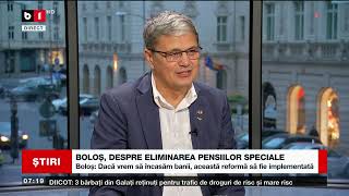 BOLOȘ, DESPRE ELIMINAREA PENSIILOR SPECIALE_Știri 4 mai 2023