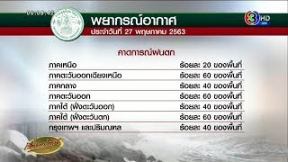 อุตุฯเตือนอีสาน-ตะวันออก-ใต้ รับมือฝนตกหนัก กทม.ลุ้น 40% ของพื้นที่