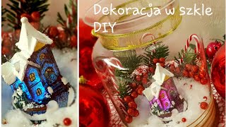 Dekoracja w szkle CZERWONA DIY świąteczne christmas ideas