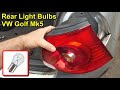 Rear Light Bulb Change - Volkswagen Golf Mk5