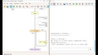 String Reversal #stringhandling #visualcode #easycode #flowgorithm #flowchart #visualprogramming