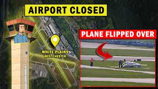 Plane Crash Flip Over during Takeoff | Westchester Airport Closed!