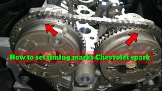 How to set timing marks Chevrolet spark  #Fullinstallationcylinderhead