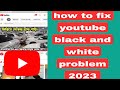 how to fix youtube black and white problem 2023