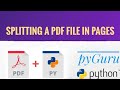 pyPDF 7 | Splitting pdf files | pyGuru