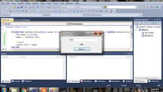 VB.Net Tutorial #1 Textbox1