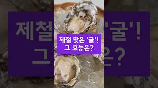 제철 맞은 '굴',  그 놀라운 효능은?