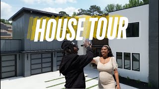 Deiondra Sanders and Jacquees gender reveal house tour