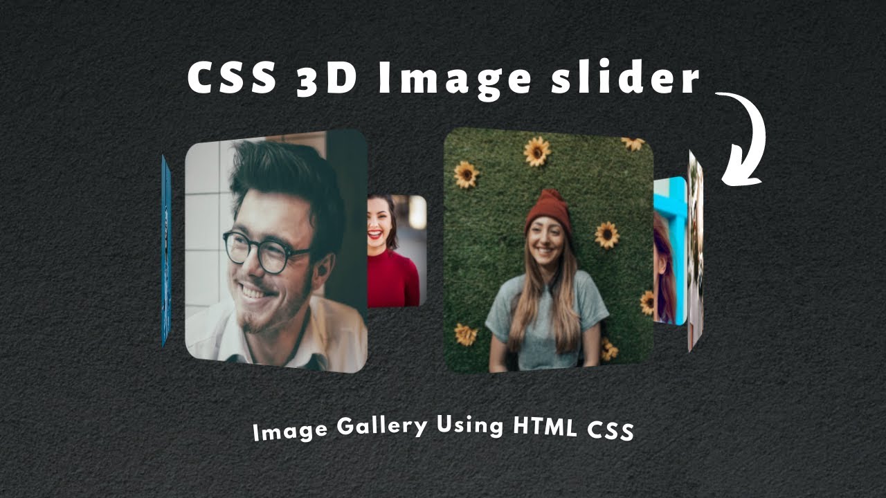 Pure Css 3d Rotating Image Gallery Using Only Html Css 3d Rotating