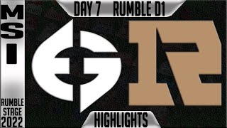 EG vs RNG Highlights | MSI 2022 Day 7 Rumble Stage D1 | Evil Geniuses vs Royal Never Give Up