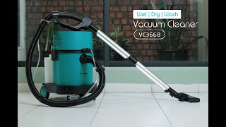 KHIND VC3668 Wet \u0026 Dry Vacuum Cleaner | Multipurpose for Indoor \u0026 Outdoor Cleaning