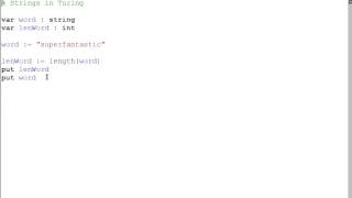 Programming in Turing - String Operations - Substrings