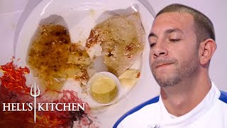 Chef Serves Gordon Ramsay A Raw Calzone | Hell's Kitchen