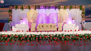 Luxury and elegant wedding backdrop decoration - wedding reception stage decoration ideas