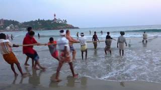 Kovalam Beach Tradional Fishing, Kerala