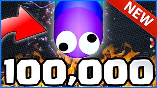 100,000+ DISCO SKIN WORLD RECORD GAMEPLAY - SLITHER.IO SKINS MOD! (Slither.io World Record New Skin)