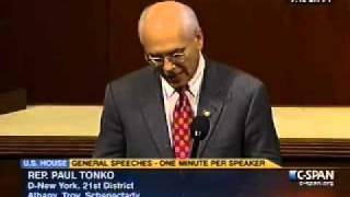 Congressman Tonko floor speech about Don Weeks