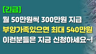 (즉시지원) 1인당 월 50만원씩 300만원 , 최대 540만원까지 지급하는  정부지원금! 즉시 신청하세요