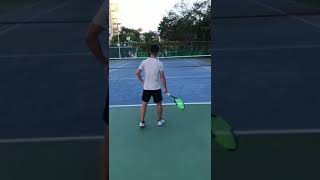 網球底線抽球 Training with Taiwan player- tennis