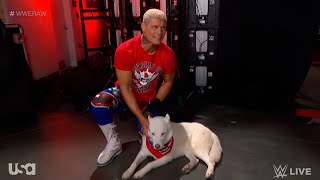 Cody Rhodes introduces his dog in an interview - WWE RAW 6/26/2023