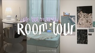 Room tour || 지극히 평범하고 현실적인 랜선룸투어, 내돈내산 이케아가구와 오늘의집 인테리어소품, 이케아책상/의자/협탁추천 + 필름포스터(포스터샵)로 방 꾸미기🌊 (자취❌)