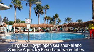 Hurghada open sea snorkel and Sunrise Aqua Joy plus water tubes in Egypt